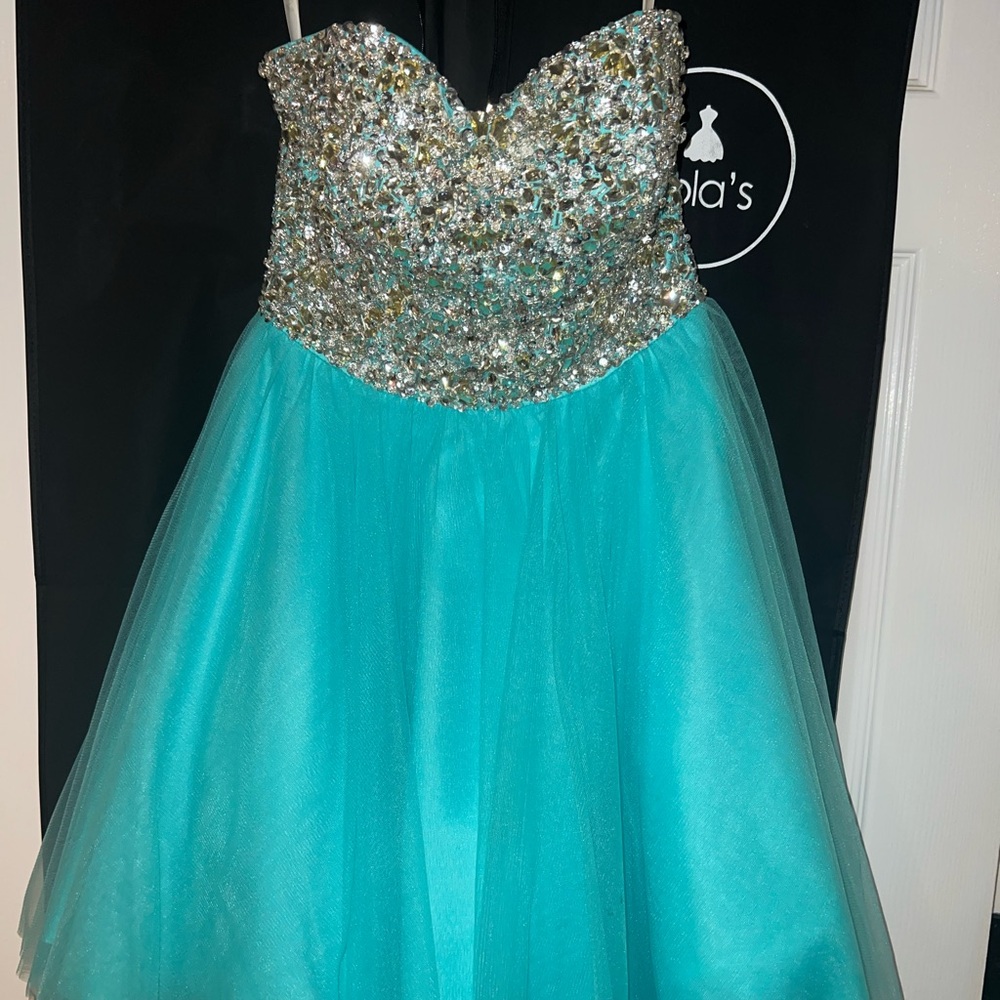 JOVANI Blue/Turquoise Dress